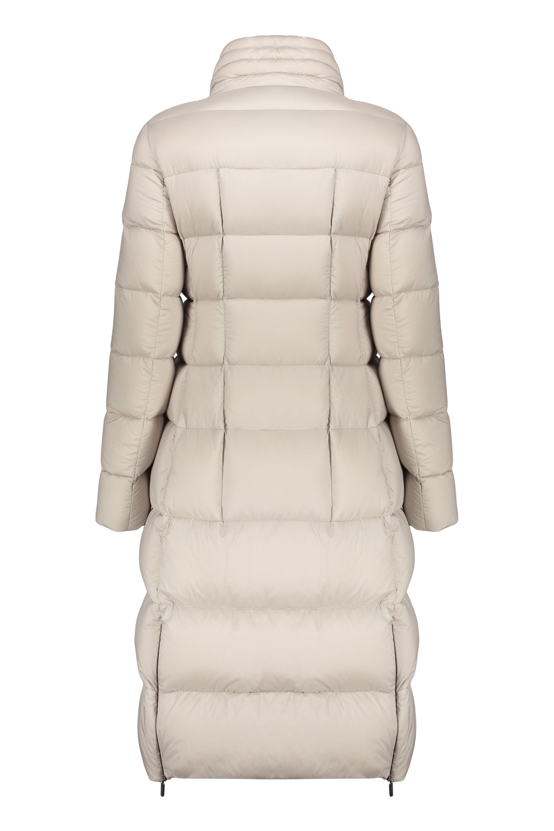 Zip and snap button fastening down jacket