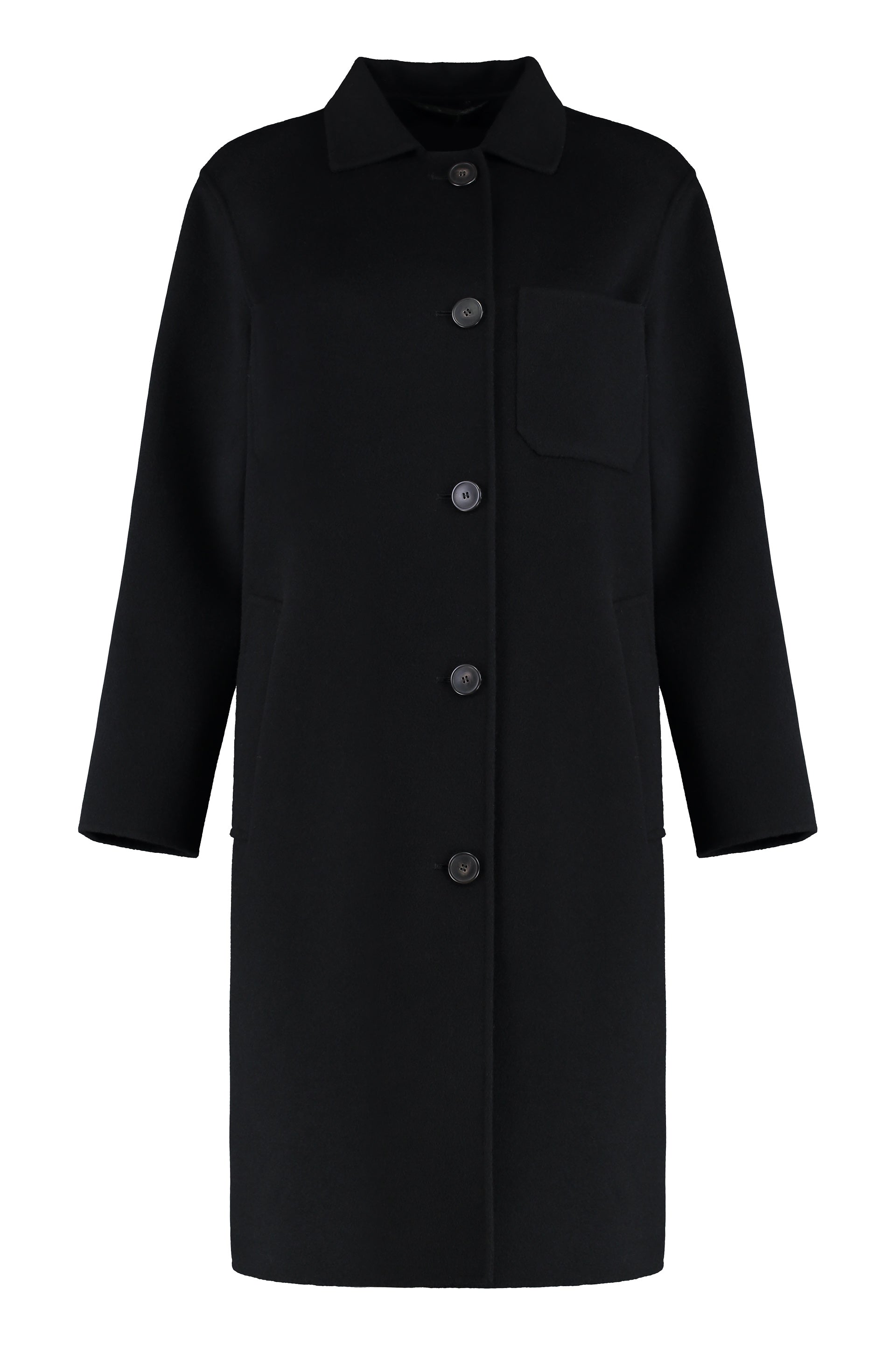 Zenone Single-breasted wool coat
