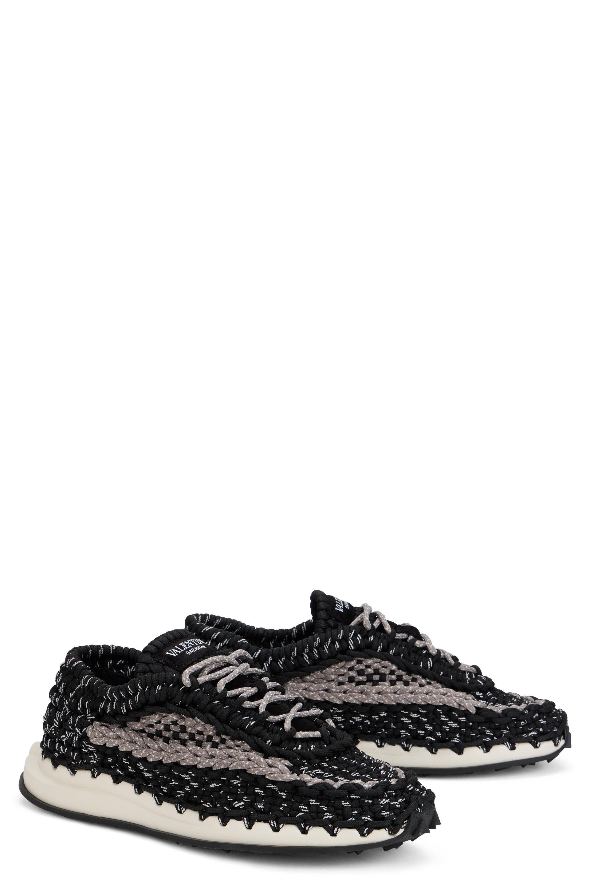 Modern black sneakers with gray details