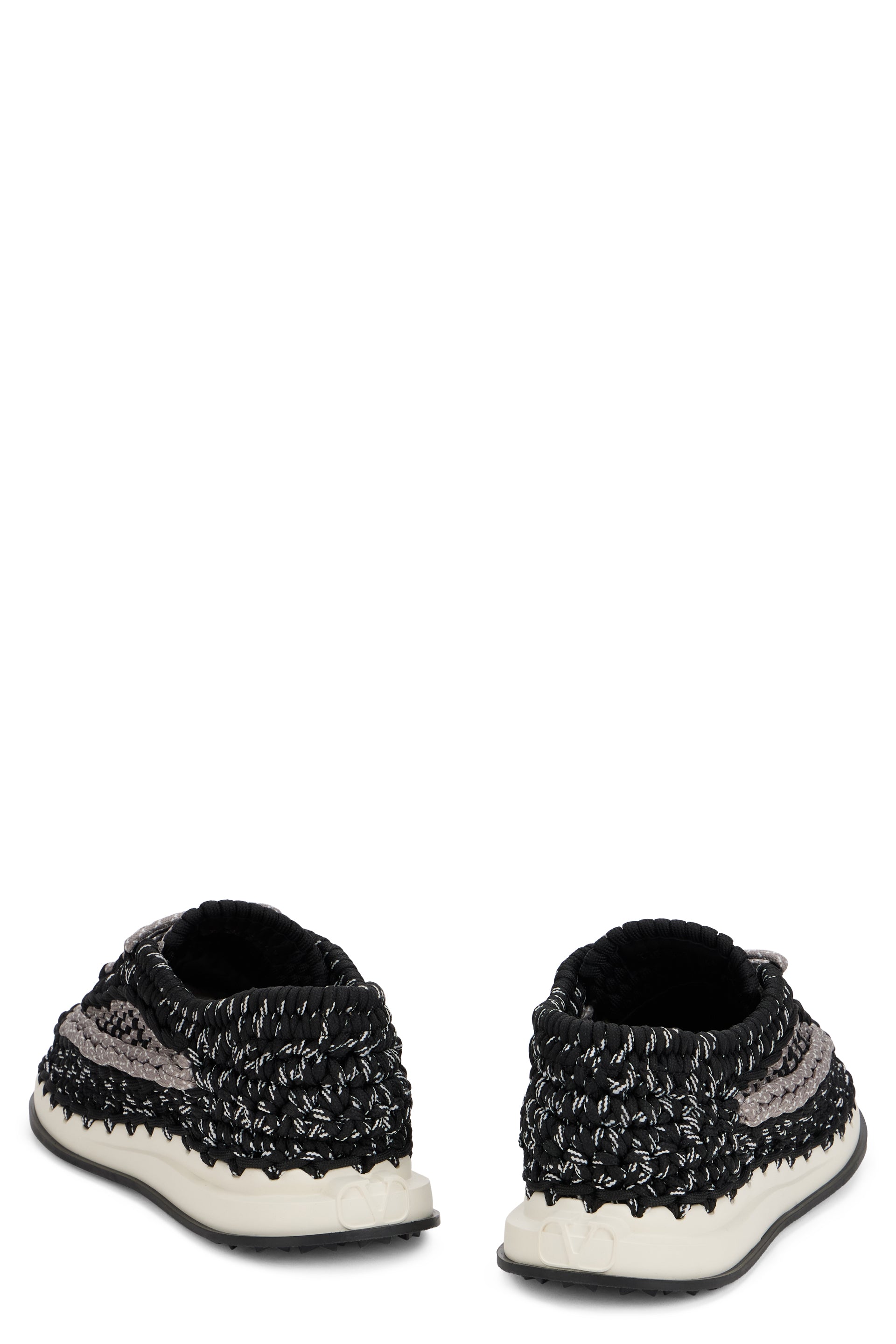 Modern black sneakers with gray details